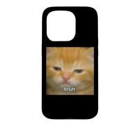 Bruh Funny Orange Cat Kitten Meme Flou Photo Coque pour iPhone 15 Pro