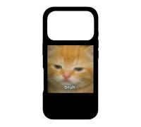 Bruh Funny Orange Cat Kitten Meme Flou Photo Coque pour iPhone 17 Pro