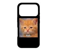 Bruh Funny Orange Cat Kitten Meme Flou Photo Coque pour iPhone 17 Pro
