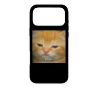 Bruh Funny Orange Cat Kitten Meme Flou Photo Coque pour iPhone 17 Pro Max