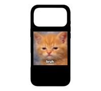 Bruh Funny Orange Cat Kitten Meme Flou Photo Coque pour iPhone 17 Pro Max