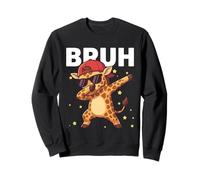 Bruh Girafe drôle pour Enfants garçons Amoureux des Animaux Sweatshirt