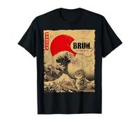 Bruh Great Wave Kanagawa Kaiju de Surf Japonais Vintage T-Shirt