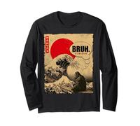 Bruh Great Wave Kanagawa Vintage Japanese Surf Bigfoot Manche Longue