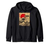 Bruh Great Wave Kanagawa Vintage Japanese Surf Bigfoot Sweat à Capuche