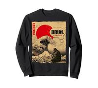 Bruh Great Wave Kanagawa Vintage Japanese Surf Bigfoot Sweatshirt