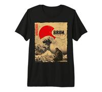 Bruh Great Wave Kanagawa Vintage Japanese Surf Bigfoot T-Shirt Haut de Gamme