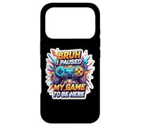 Bruh I Paused My Game to Be Here Funny Gamer Adolescents Coque pour iPhone 17 Pro