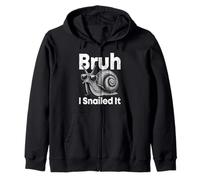 Bruh I Snailed It Drôle Escargot Cool Animal Meme Art Sweat à Capuche
