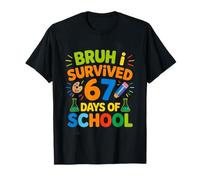 Bruh I Survived 67 Days of School Six Seven Meme Teacher T-Shirt