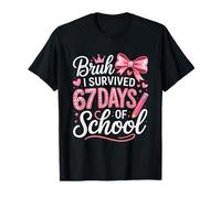 Bruh I Survived 67 Days of School Six Seven Meme Teacher T-Shirt