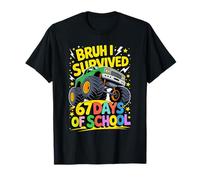 Bruh I Survived 67 Days of School Six Seven Meme Teacher T-Shirt