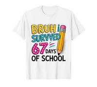 Bruh I Survived 67 Days of School Six Seven Meme Teacher T-Shirt