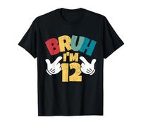 Bruh Im 12e Anniversaire garçon rétro Douze Ans T-Shirt