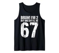 Bruh I'm 2 But One-Day I'll Be 67 Retro 2nd Birthday Kids Débardeur