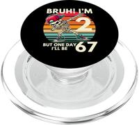 Bruh I'm 2 But One-Day I'll Be 67 Retro 2nd Birthday Kids PopSockets PopGrip pour MagSafe