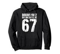 Bruh I'm 2 But One-Day I'll Be 67 Retro 2nd Birthday Kids Sweat à Capuche