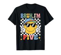 Bruh I'm Five 5 5e Anniversaire Groovy Boys Filles 5 Ans T-Shirt