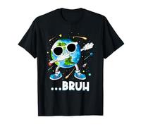 Bruh It's Earth-Day Dabbing Earth Illustration Green Planet T-Shirt