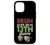 Bruh Its My 13th Birthday Lunettes de Soleil Motif Camouflage Coque pour iPhone 12/12 Pro