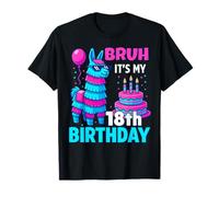 Bruh It's My 18th Birthday Funny Teenager Lama Meme T-Shirt