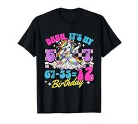 Bruh It's My 67-55 = 12e Anniversaire Licorne Dabbing Girl Kid T-Shirt