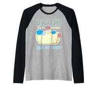 Bruh Its My 7th Birthday Signature Milestone Keepsake Fun Manche Raglan