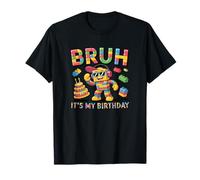 Bruh It's My Birthday Blocs de Construction d'anniversaire pour garçon T-Shirt