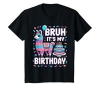 Bruh It's My Birthday Llama Pinata Garçon Fille Fête de Famille T-Shirt