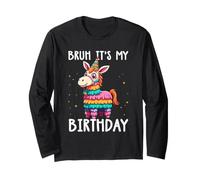 Bruh It's My Birthday Llama Pinata pour garçon et Fille Manche Longue