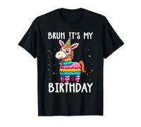 Bruh It's My Birthday Llama Pinata pour garçon et Fille T-Shirt