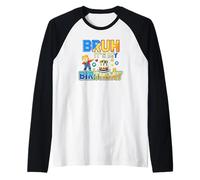 Bruh It's My Birthday Master Builder Dabbing Pixel Art Manche Raglan