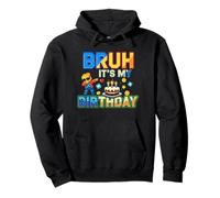 Bruh It's My Birthday Master Builder Dabbing Pixel Art Sweat à Capuche