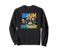Bruh It's My Birthday Master Builder Dabbing Pixel Art Sweatshirt