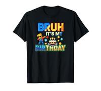 Bruh It's My Birthday Master Builder Dabbing Pixel Art T-Shirt