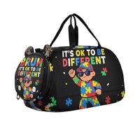 Bruh Its Ok to Be Different Sac de sport pour fille avec compartiment à chaussures Sac de sport multifonction pour voyage, sport, w nd