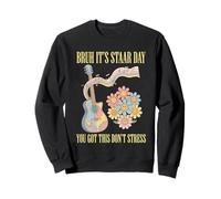 Bruh It's STAAR Day You GOT This 70S Guitare Vintage Sweatshirt