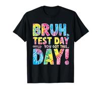 Bruh It's Test Day You Got This Testing Day Tie Dye Kid Boys T-Shirt