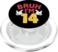 Bruh, J'Ai 14 Ans, Cadeaux pour garçons et Filles, C'est Mon 14e Anniversaire PopSockets PopGrip pour MagSafe