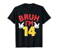 Bruh, J'Ai 14 Ans, Cadeaux pour garçons et Filles, C'est Mon 14e Anniversaire T-Shirt