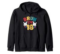 Bruh, J'Ai 18 Ans, Cadeaux pour garçons et Filles, C'est Mon 18e Anniversaire Sweat à Capuche