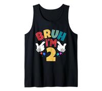 Bruh, J'Ai 2 Ans, Cadeaux pour garçons et Filles, C'est Mon 2e Anniversaire Débardeur