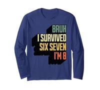 Bruh J'Ai survécu à Six Sept J'Ai 8 Huit Ans Vintage Manche Longue