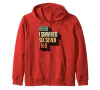 Bruh J'Ai survécu à Six Sept J'Ai 8 Huit Ans Vintage Sweat à Capuche
