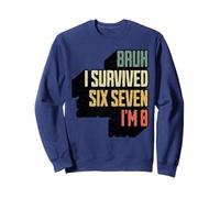 Bruh J'Ai survécu à Six Sept J'Ai 8 Huit Ans Vintage Sweatshirt
