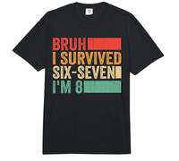 Bruh J'Ai survécu à Six Seven 6 7 J'Ai 8 Ans C'est drôle, 8e Anniversaire Comfort Colors Adult Heavyweight T-Shirt