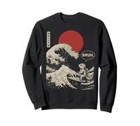 « Bruh. » Kaiju de Surf Japonais Kanagawa The Great Wave Sweatshirt