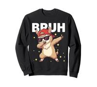 Bruh Lama Dabbing Amusant pour Enfants garçons Amoureux des Animaux Sweatshirt