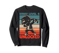 Bruh Level 8 Dabbing Boy Débloqué 8 Ans Sweatshirt