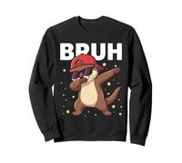 Bruh Loutre de Dabbing drôle pour Enfants garçons Amoureux des Animaux Sweatshirt